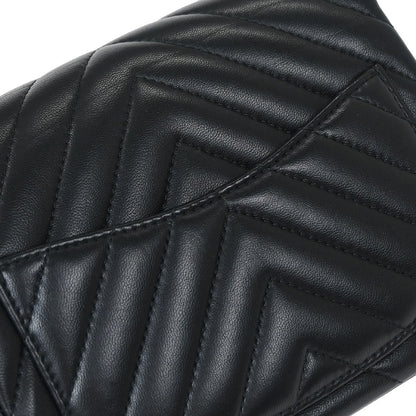 Chanel 2019 Black Lambskin Chevron Mini Classic Square Flap Shoulder Bag 17
