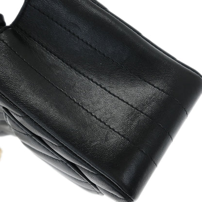 Chanel 2019 Black Lambskin Chevron Mini Classic Square Flap Shoulder Bag 17