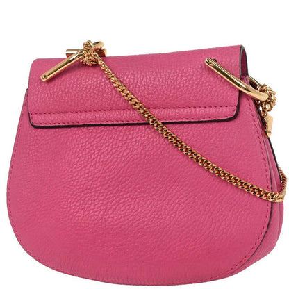 Chloe Pink Leather Drew Shoulder Bag