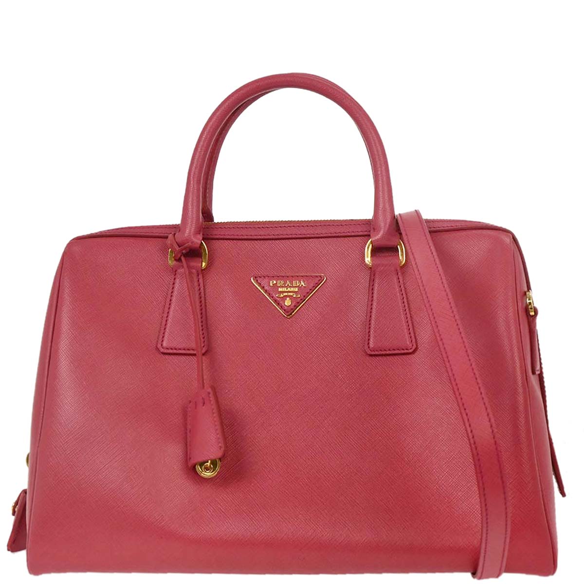 Prada Pink Leather 2way Shoulder Handbag