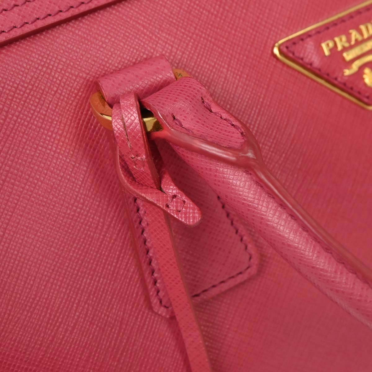 Prada Pink Leather 2way Shoulder Handbag