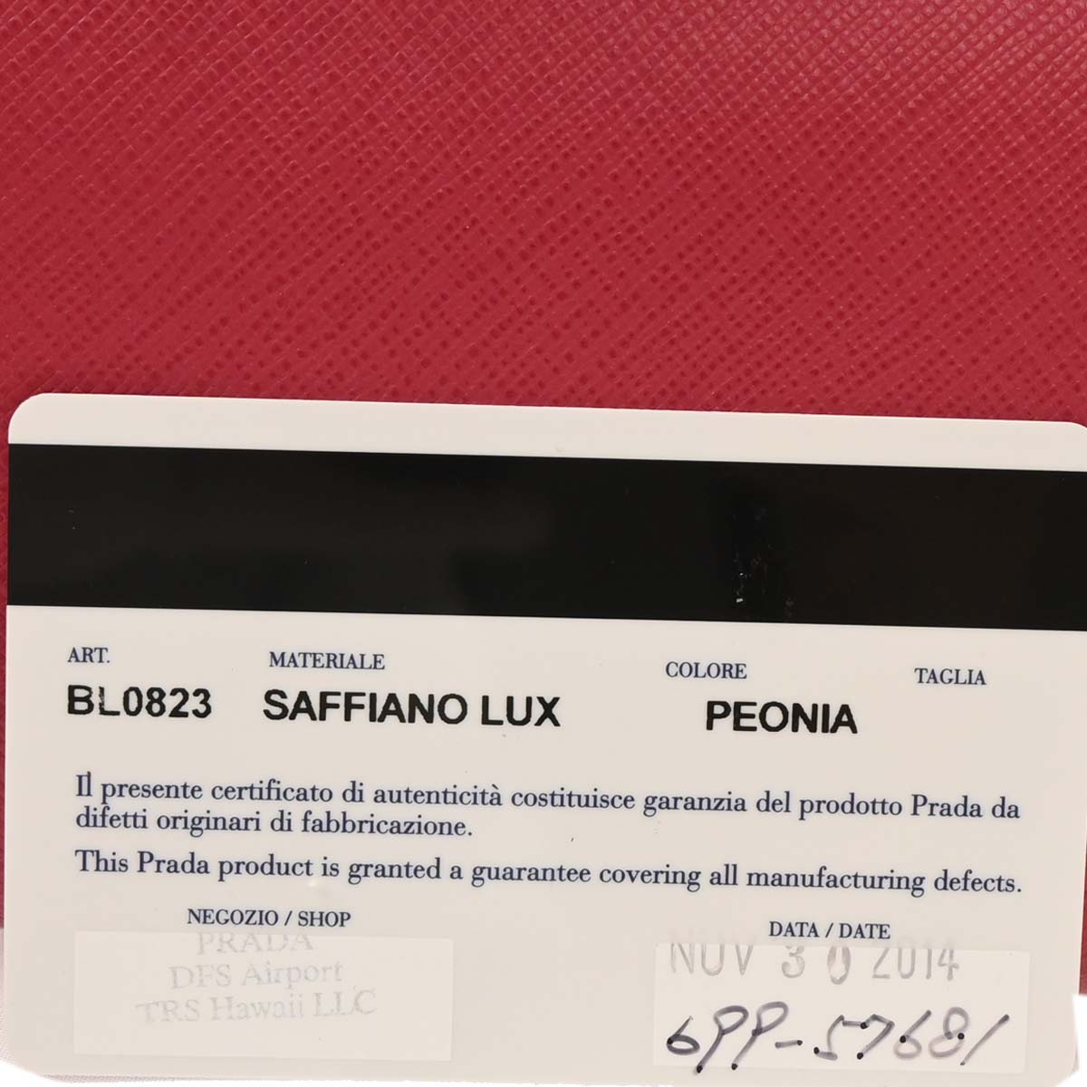 Prada Pink Leather 2way Shoulder Handbag