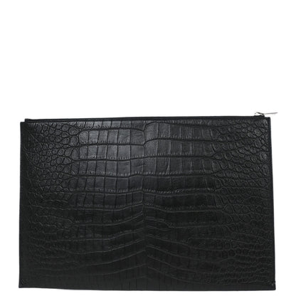 Saint Laurent * Black Leather Clutch Bag