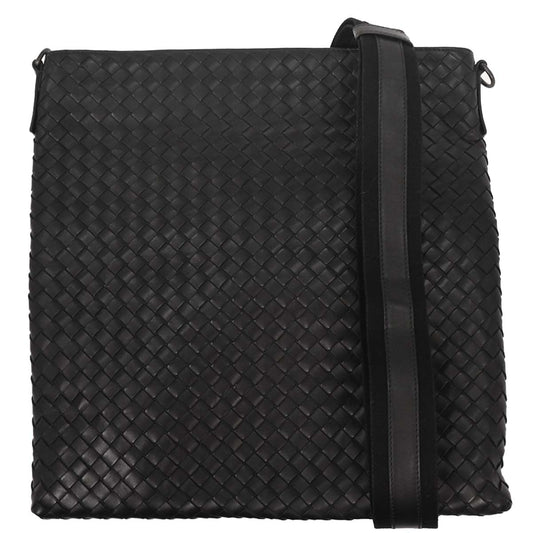 Bottega Veneta Black Intrecciato Shoulder Bag