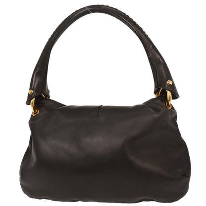Salvatore Ferragamo Black Leather Gancini Handbag