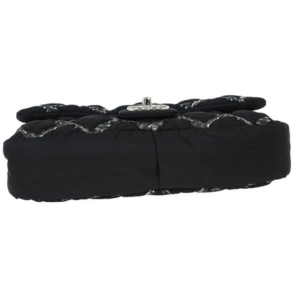 Chanel Black Nylon Paris Byzance Chain Shoulder Bag