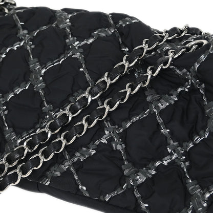 Chanel Black Nylon Paris Byzance Chain Shoulder Bag