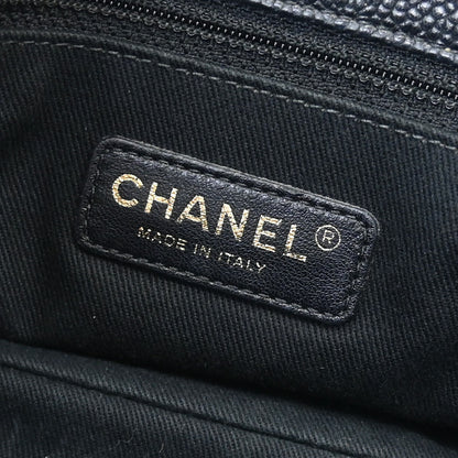 Chanel 2014 Black Caviar Timeless CC Chain Tote Bag