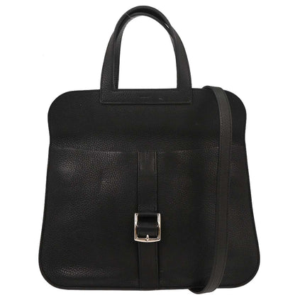 Hermes Black Taurillon Clemence Halzan 31 2way Shoulder Tote Bag