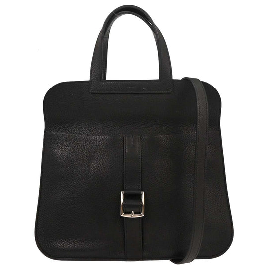 Hermes Black Taurillon Clemence Halzan 31 2way Shoulder Tote Bag