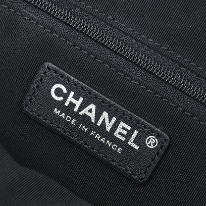 Chanel 2019 Black Lambskin Ultra Pocket Shopping Tote 2way Shoulder Handbag