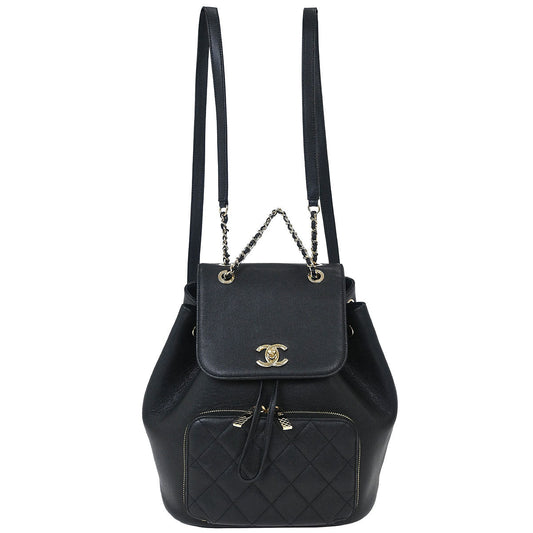 Chanel Black Calfskin Business Affinity Backpack
