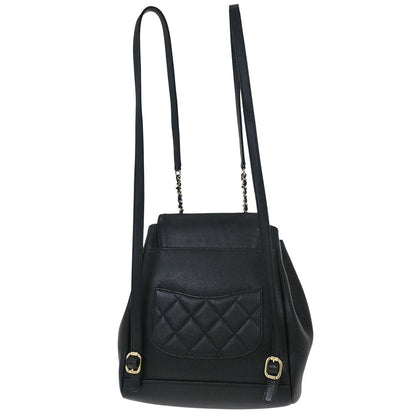 Chanel Black Calfskin Business Affinity Backpack