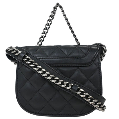 Chanel 2015-2016 Black Calfskin 2way Shoulder Handbag