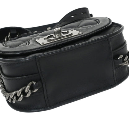 Chanel 2015-2016 Black Calfskin 2way Shoulder Handbag