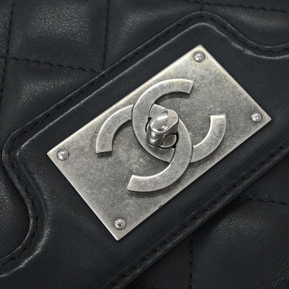 Chanel 2015-2016 Black Calfskin 2way Shoulder Handbag