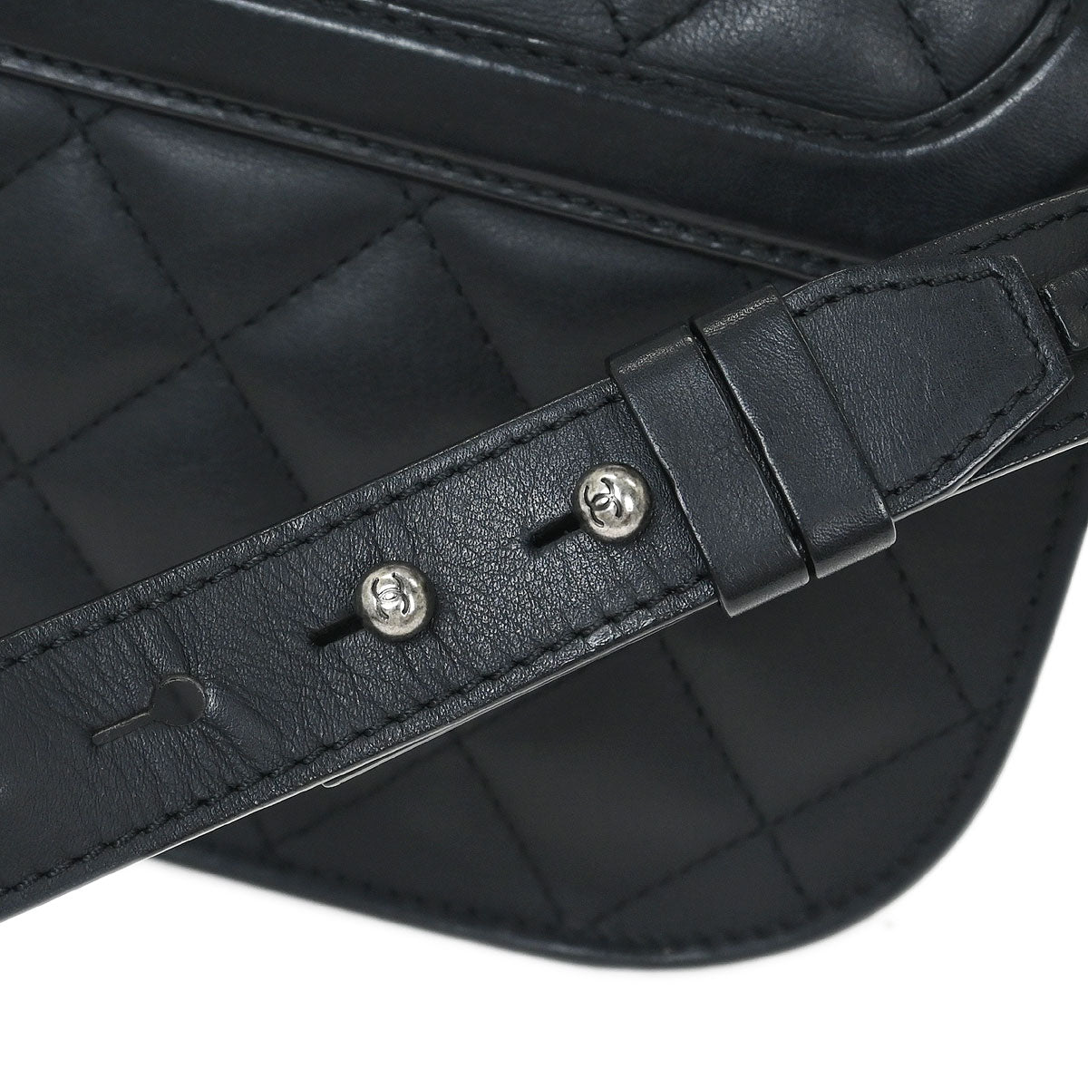 Chanel 2015-2016 Black Calfskin 2way Shoulder Handbag