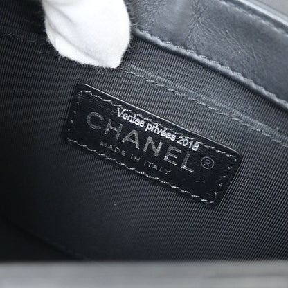 Chanel 2015-2016 Black Calfskin 2way Shoulder Handbag