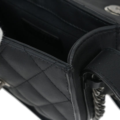 Chanel 2015-2016 Black Calfskin 2way Shoulder Handbag