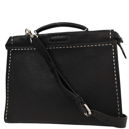 Fendi Black Selleria Peekaboo Fit 2way Shoulder Handbag