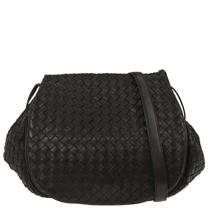 Bottega Veneta Black Intrecciato Shoulder Bag