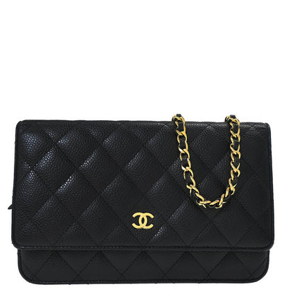 Chanel Black Caviar Classic WOC Wallet On Chain