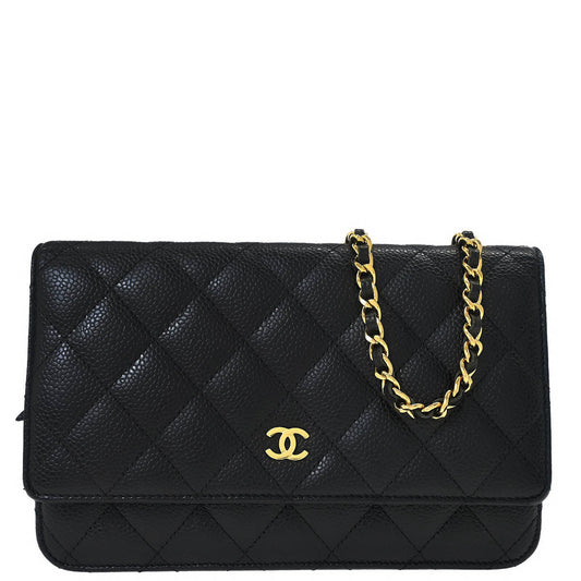 Chanel Black Caviar Classic WOC Wallet On Chain