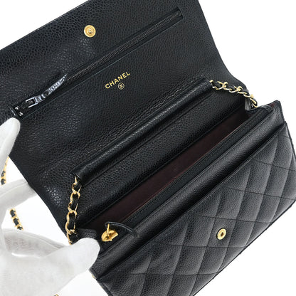 Chanel Black Caviar Classic WOC Wallet On Chain
