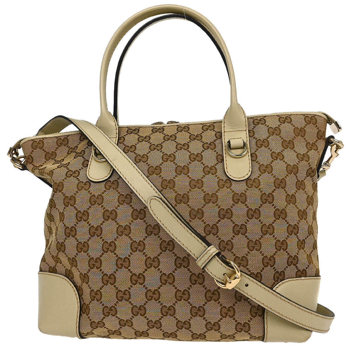 Gucci Beige Heart Bit GG 2way Shoulder Tote Bag