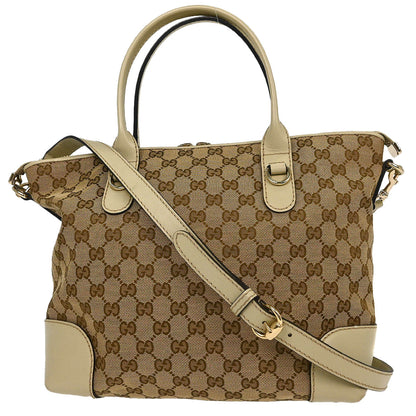 Gucci Beige Heart Bit GG 2way Shoulder Tote Bag