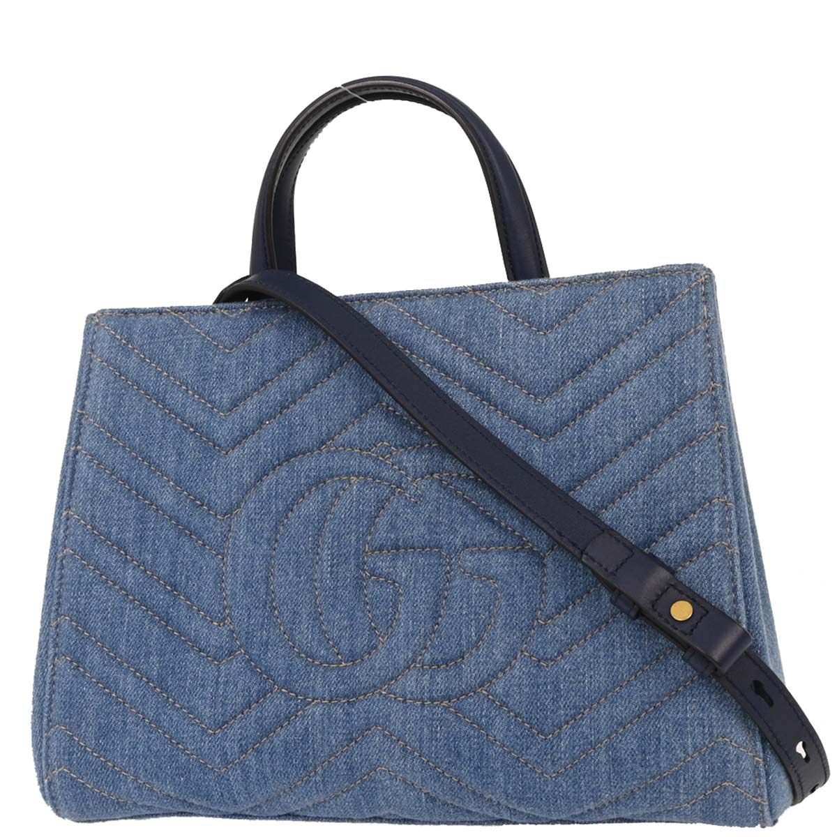 Gucci Blue Denim Marmont 2way Shoulder Handbag
