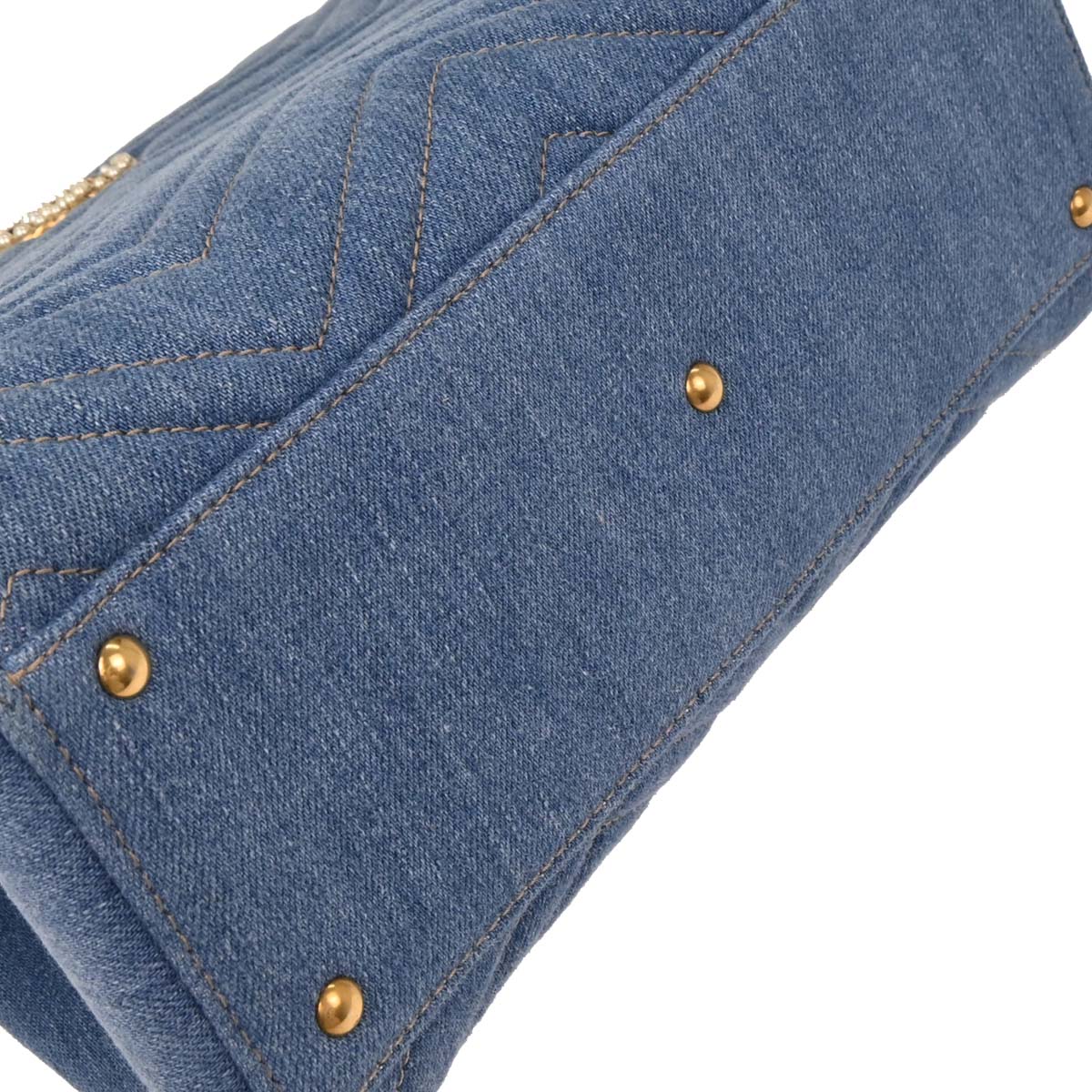 Gucci Blue Denim Marmont 2way Shoulder Handbag