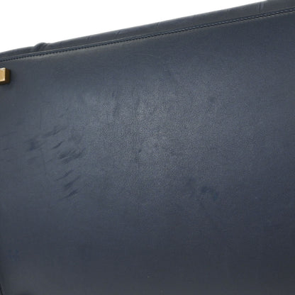Celine * Navy Leather Mini Luggage Tote Bag