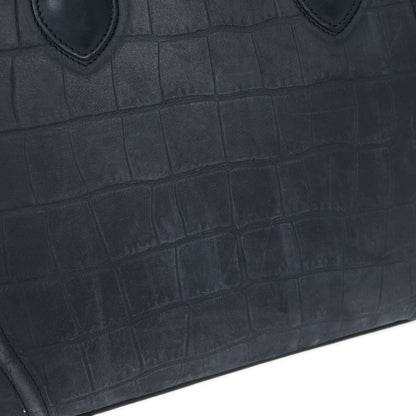 Celine * Navy Leather Mini Luggage Tote Bag