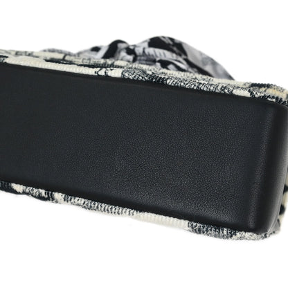 Chanel 2018-2019 Black White Canvas Shoulder Bag