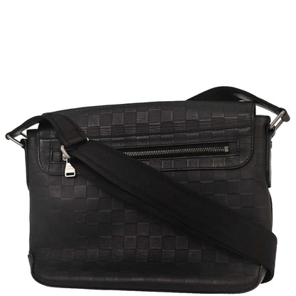 Louis Vuitton Black Damier Infini District MM Shoulder Bag N41284