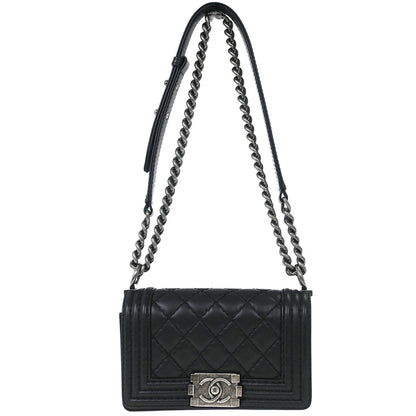 Boy Chanel Black Lambskin Small Chain Shoulder Bag