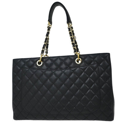 Chanel 2012-2013 Black Caviar Grand Shopping Tote GST XL Chain Handbag