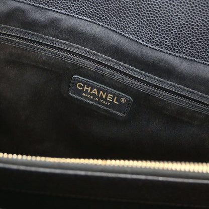 Chanel 2012-2013 Black Caviar Grand Shopping Tote GST XL Chain Handbag