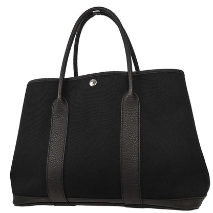 Hermes Black Toile H Negonda Garden Party 36 PM Tote Bag