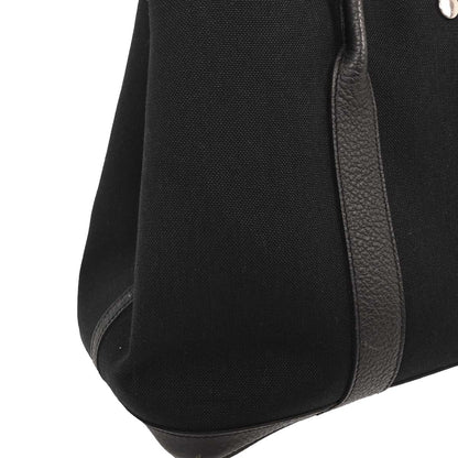 Hermes Black Toile H Negonda Garden Party 36 PM Tote Bag