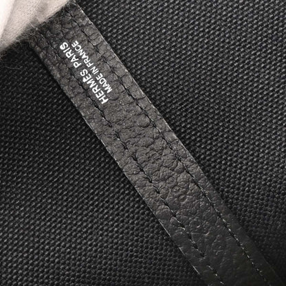 Hermes Black Toile H Negonda Garden Party 36 PM Tote Bag