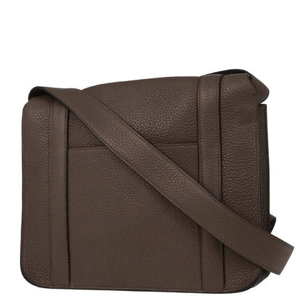 Hermes Taupe Taurillon Clemence Steve Caporal 27 Shoulder Bag