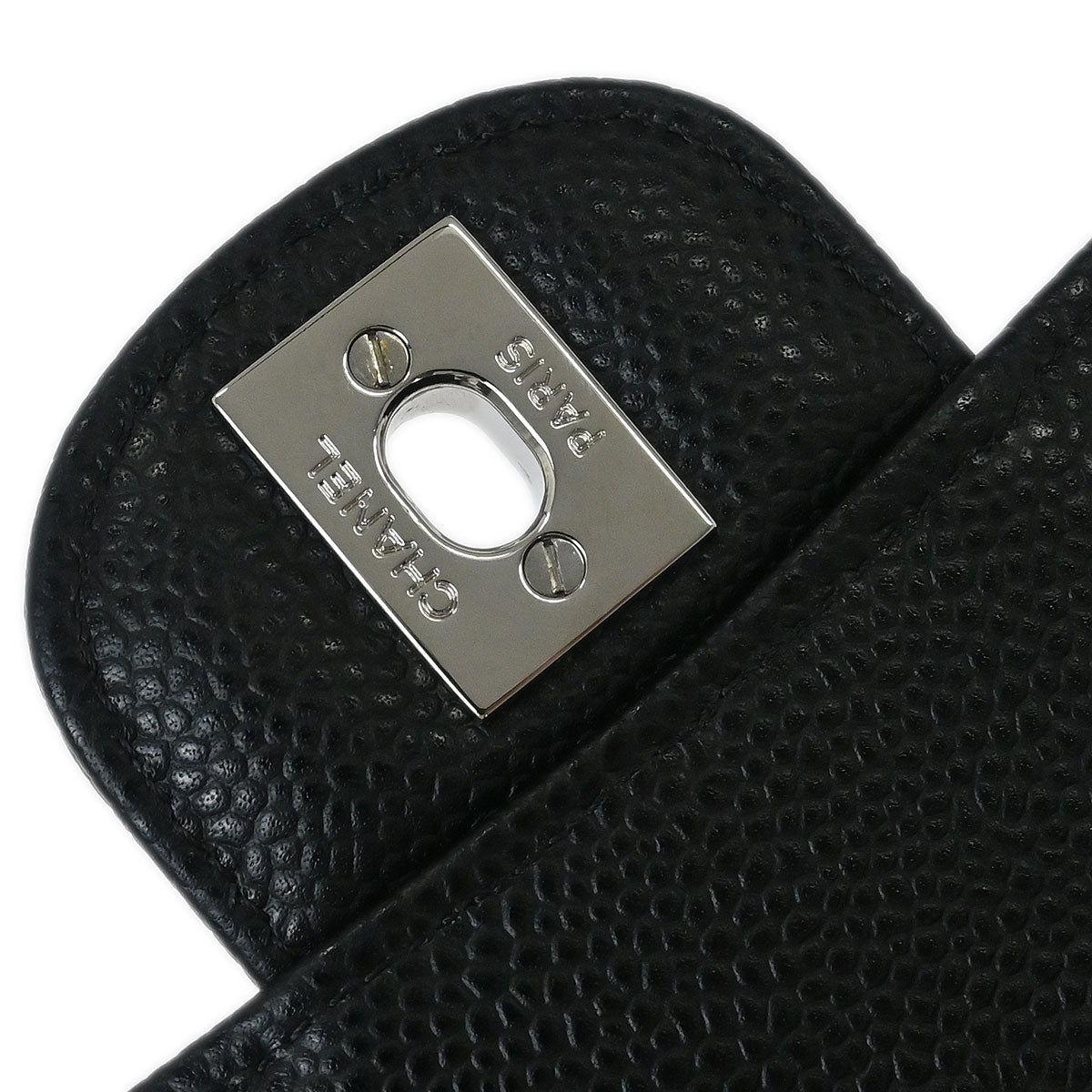 Chanel 2018-2019 Black Caviar Medium Classic Double Flap Shoulder Bag