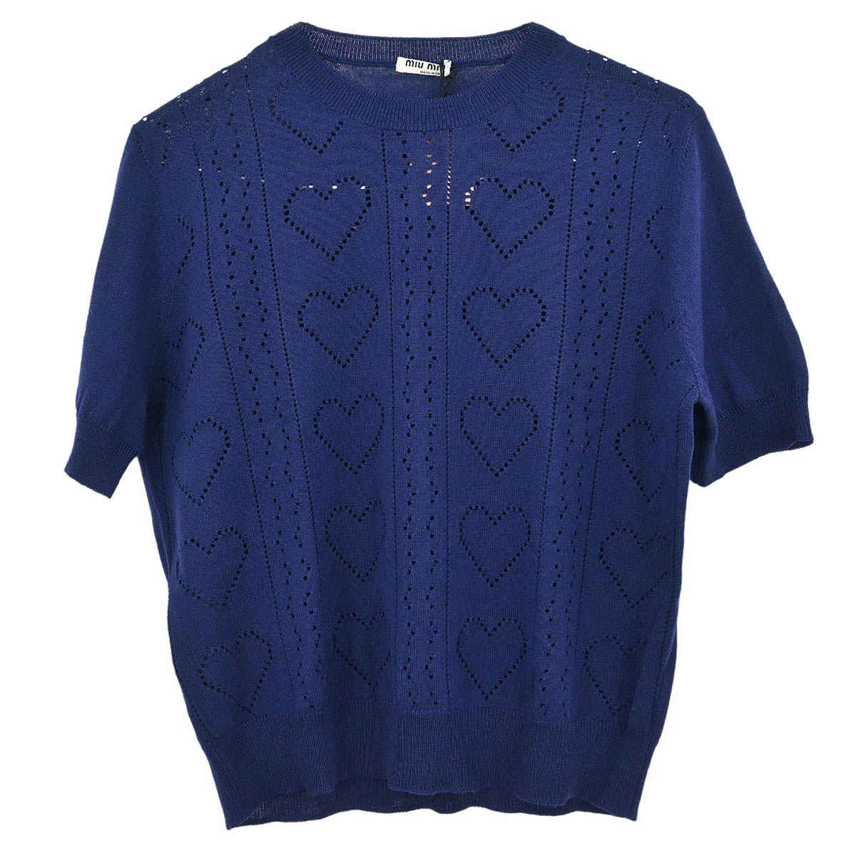 Miu Miu 2018 Sweater Short Sleeve Navy #42