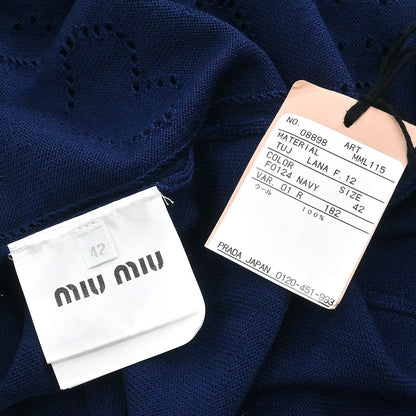 Miu Miu 2018 Sweater Short Sleeve Navy #42