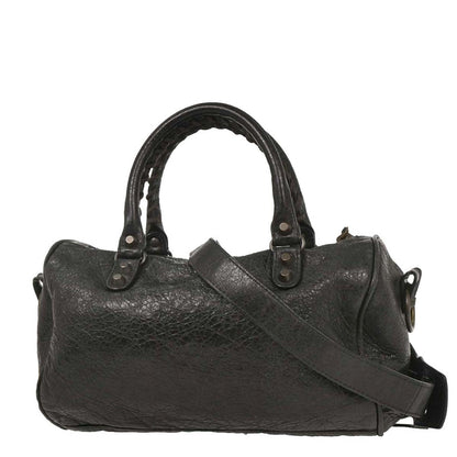 Balenciaga Black Leather Twiggy 2way Shoulder Handbag