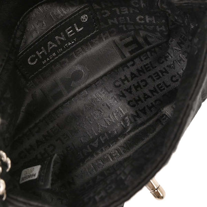 Chanel Black Satin Choco Bar Lipstick Shoulder Bag