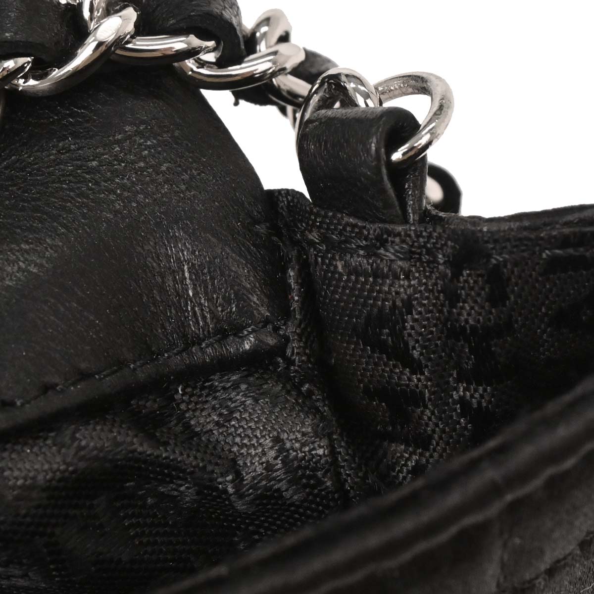 Chanel Black Satin Choco Bar Lipstick Shoulder Bag