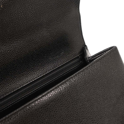 Chanel Black Caviar Top Handle Handbag